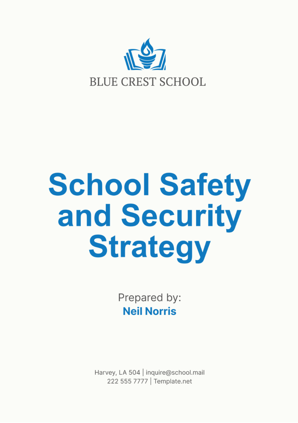 School Safety and Security Strategy Template - Edit Online & Download