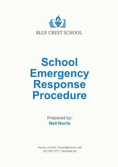 Free School Emergency Response Procedure Template to Edit Online