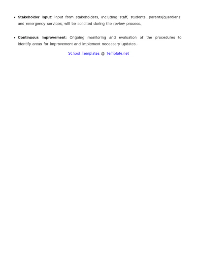 Free School Emergency Response Procedure Template to Edit Online