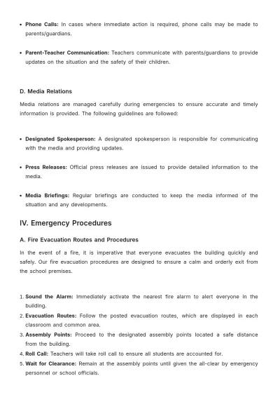 Free School Emergency Response Procedure Template to Edit Online