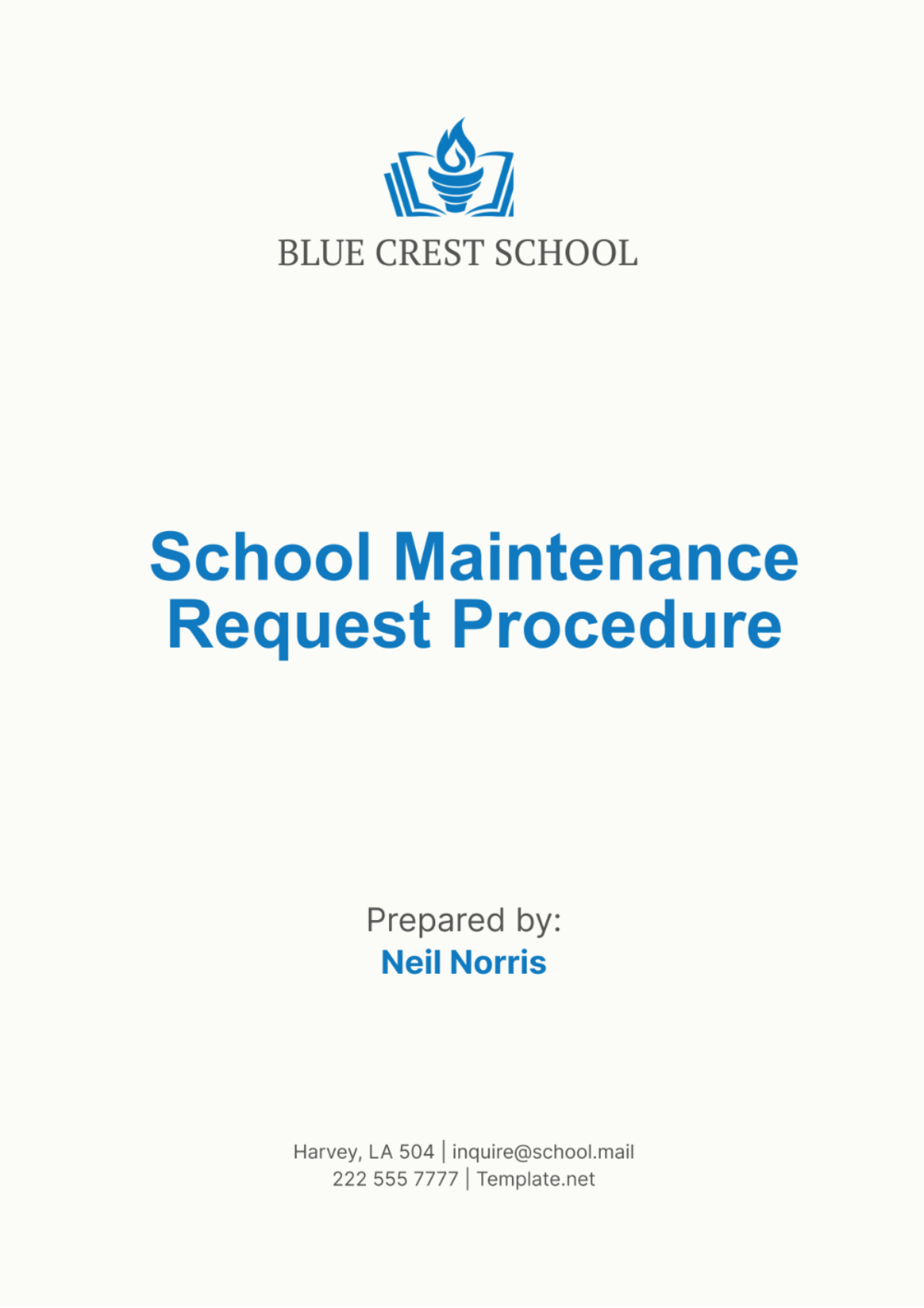 School Maintenance Request Procedure Template - Edit Online & Download