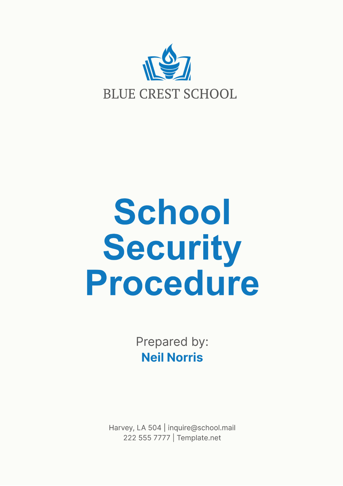 School Security Procedure Template - Edit Online & Download