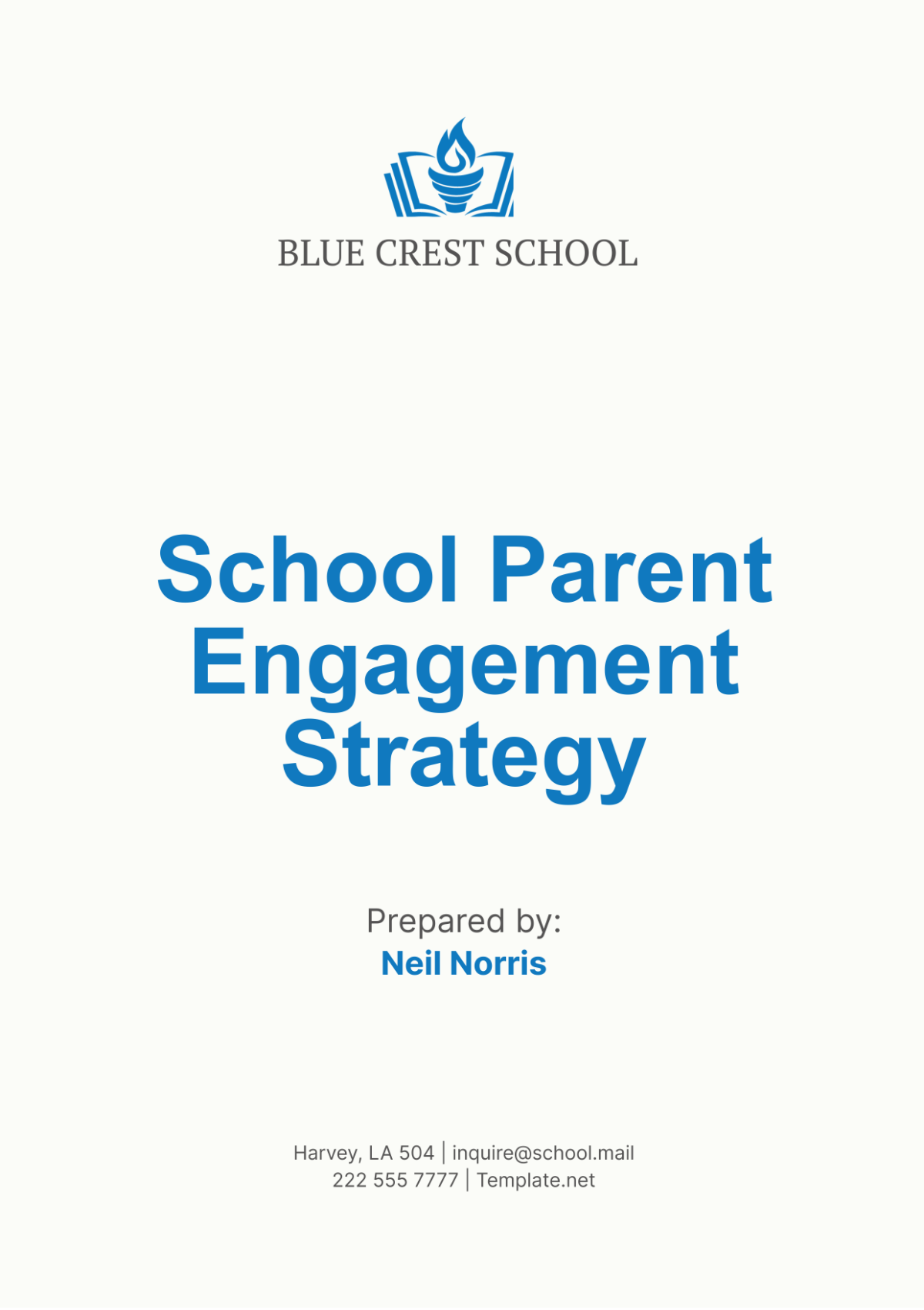 School Parent Engagement Strategy Template - Edit Online & Download