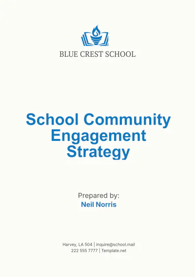 Free School Community Engagement Strategy Template to Edit Online