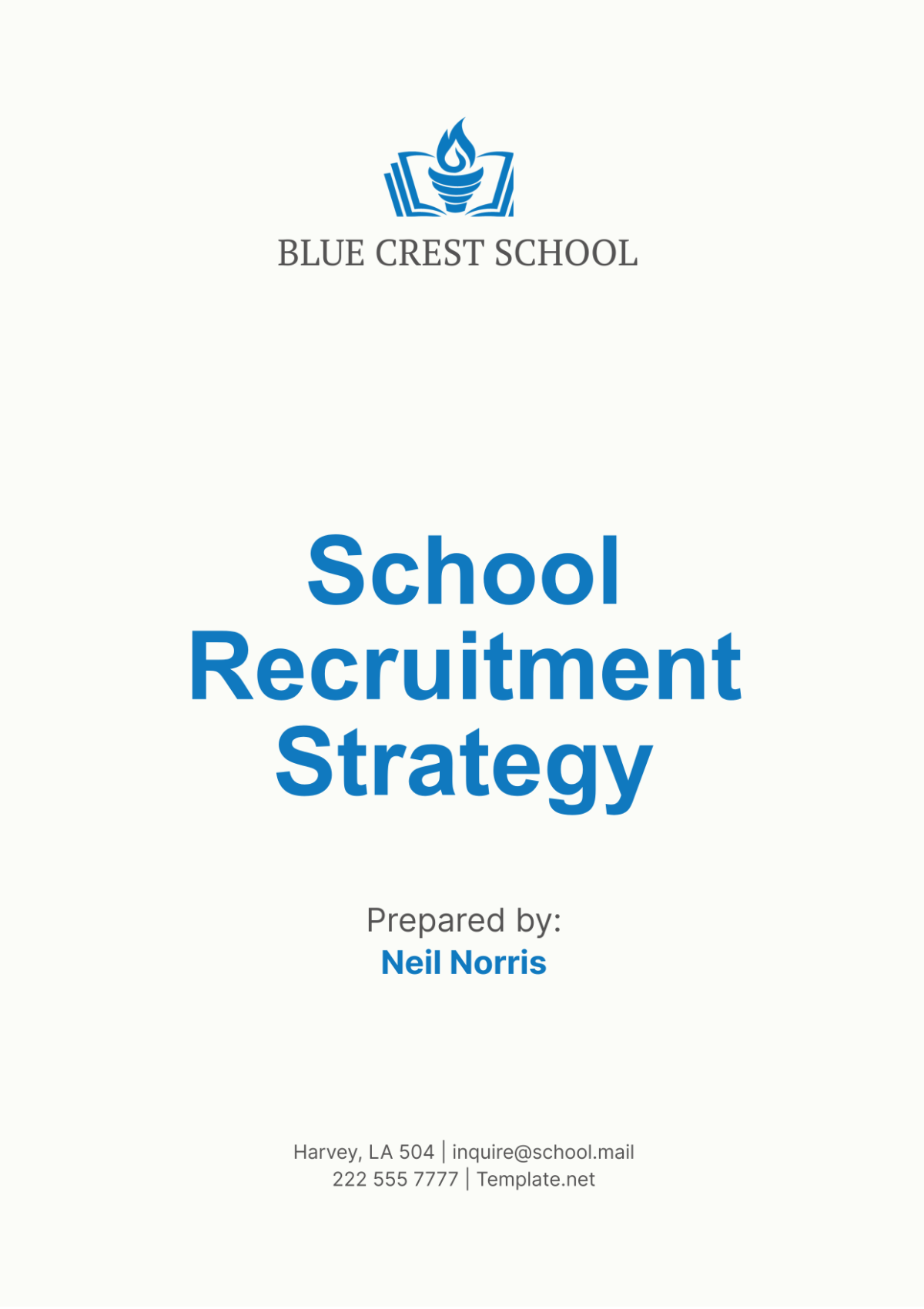 School Recruitment Strategy Template - Edit Online & Download