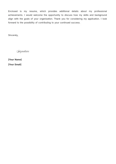 Free Account Executive Cover Letter For Job Application to Edit Online