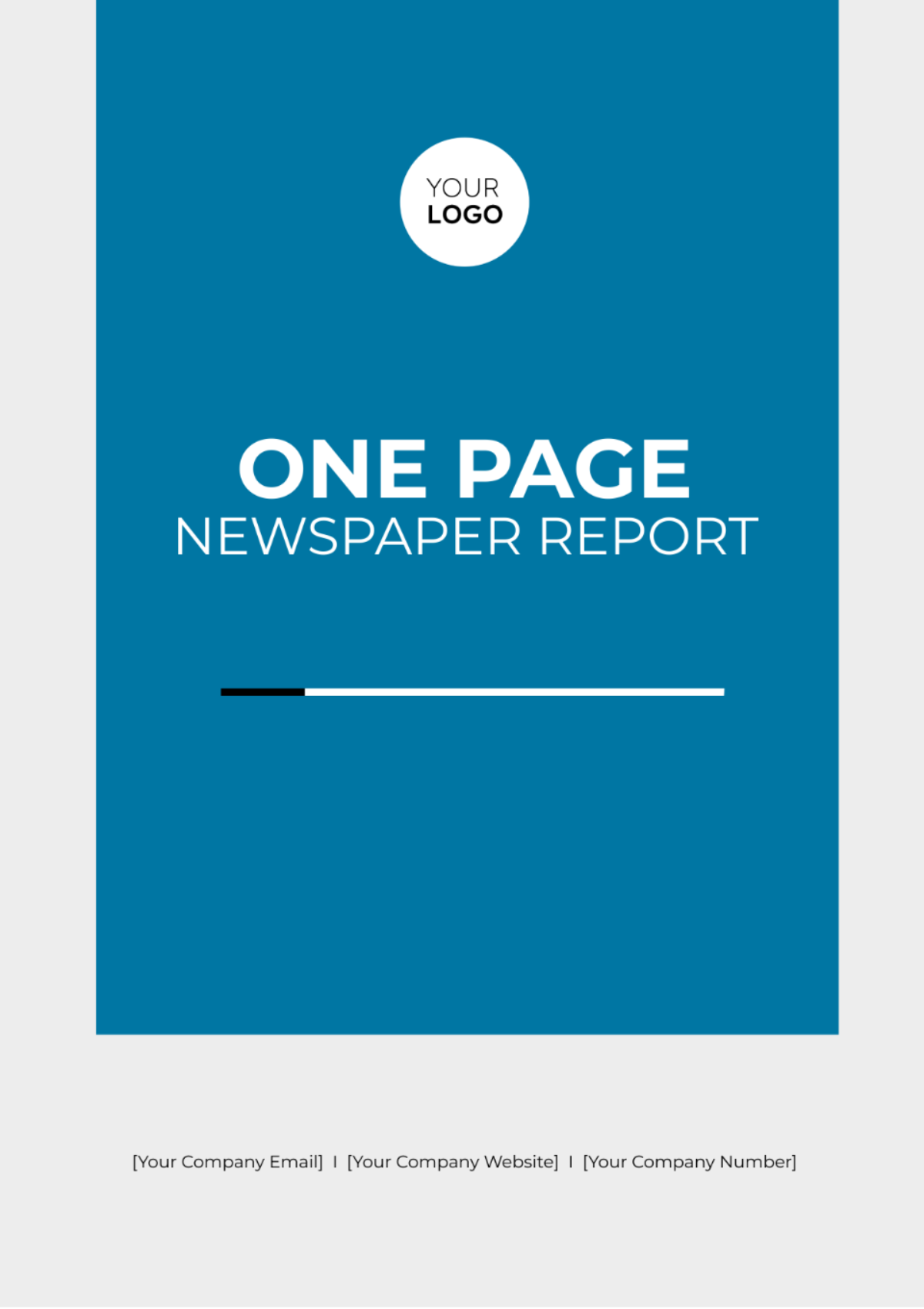 One Page Newspaper Report Template - Edit Online & Download