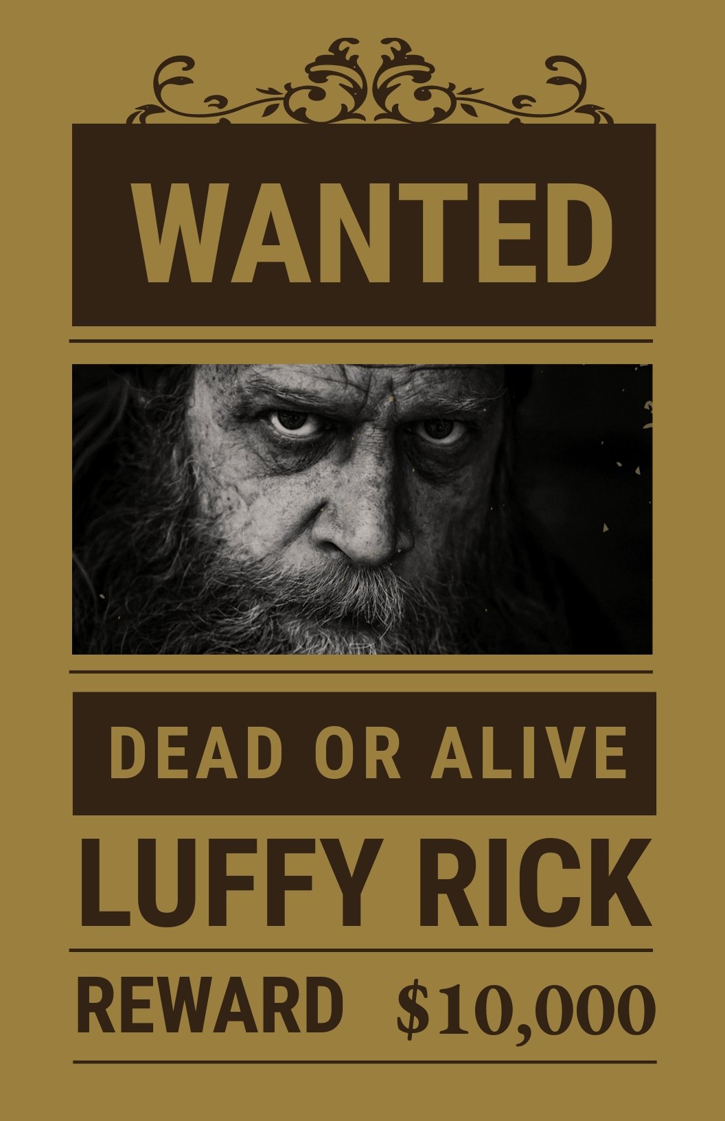 One Piece Wanted Poster Template Illustrator Psd Template Net