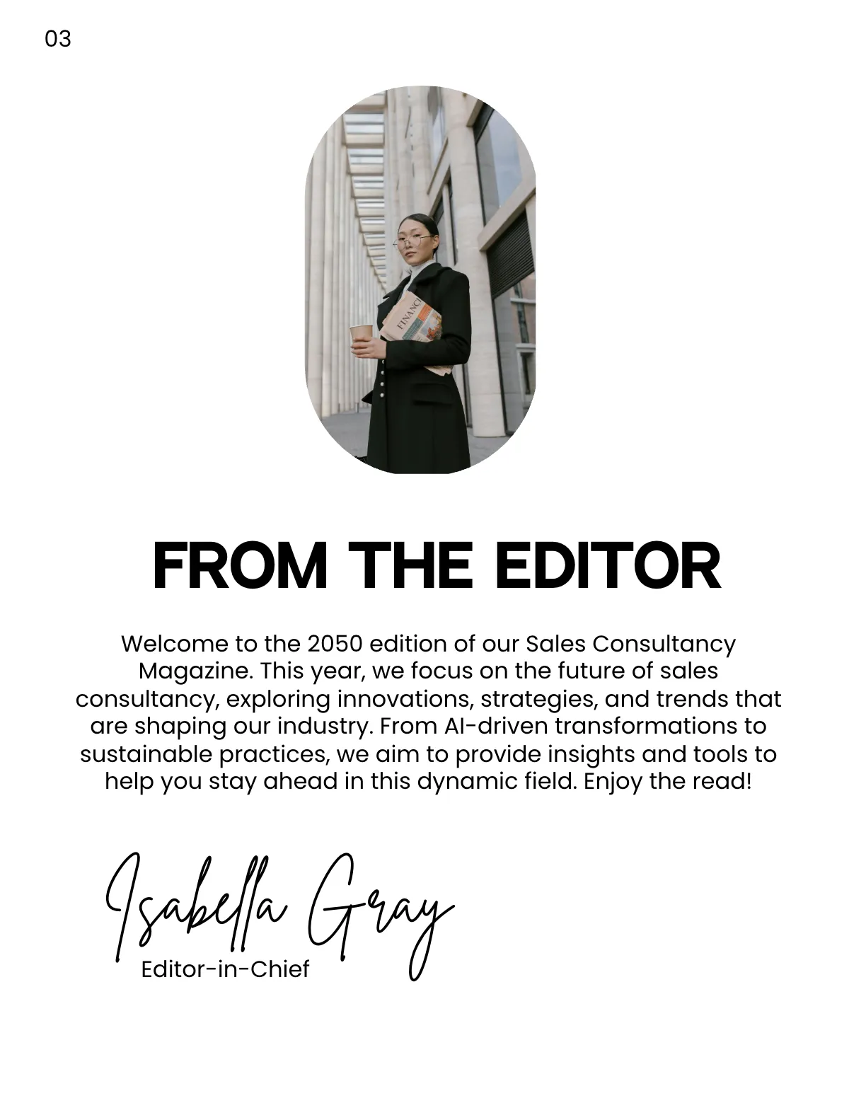 Free Sales Consultancy Magazine Template to Edit Online
