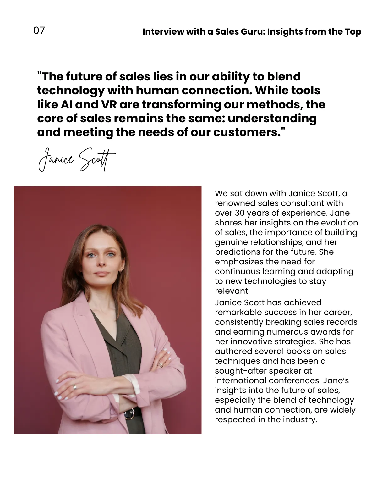 Free Sales Consultancy Magazine Template to Edit Online