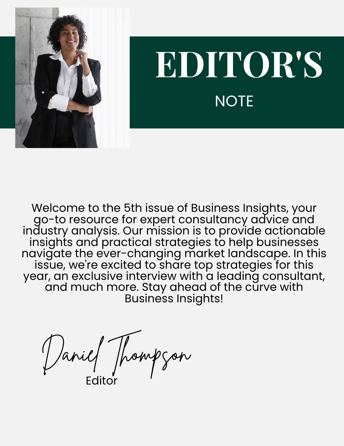 Free Business Consultancy Magazine Template to Edit Online