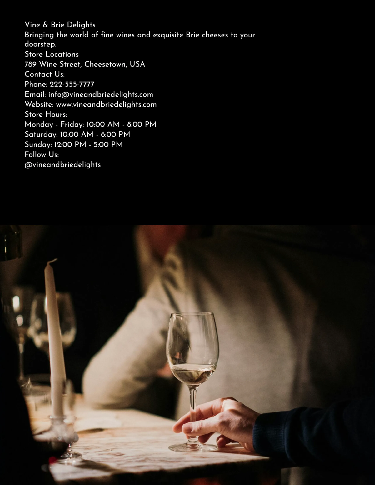 Free Wine And Brie Catalog Template to Edit Online