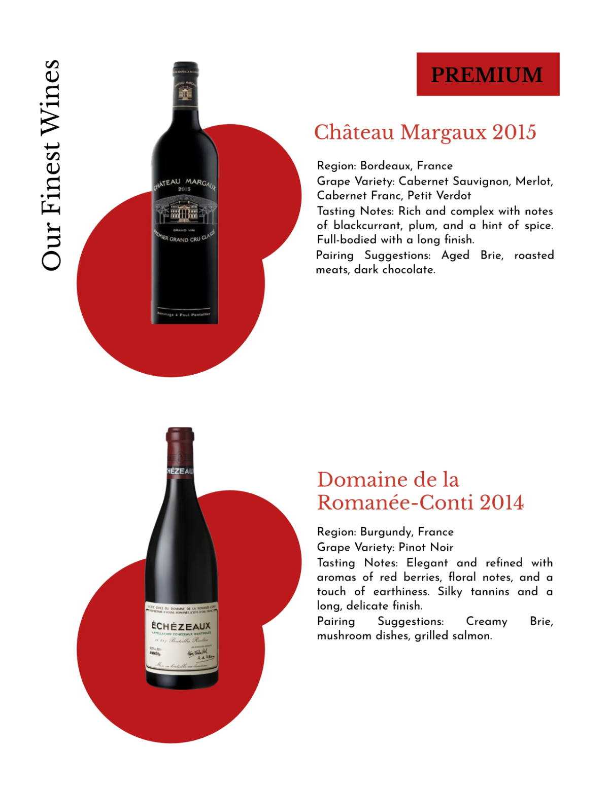 Free Wine And Brie Catalog Template to Edit Online