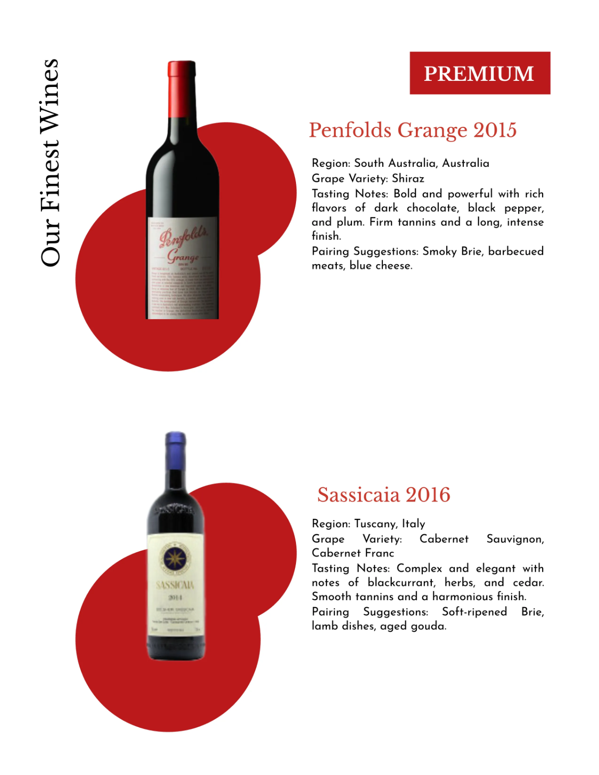 Free Wine And Brie Catalog Template to Edit Online