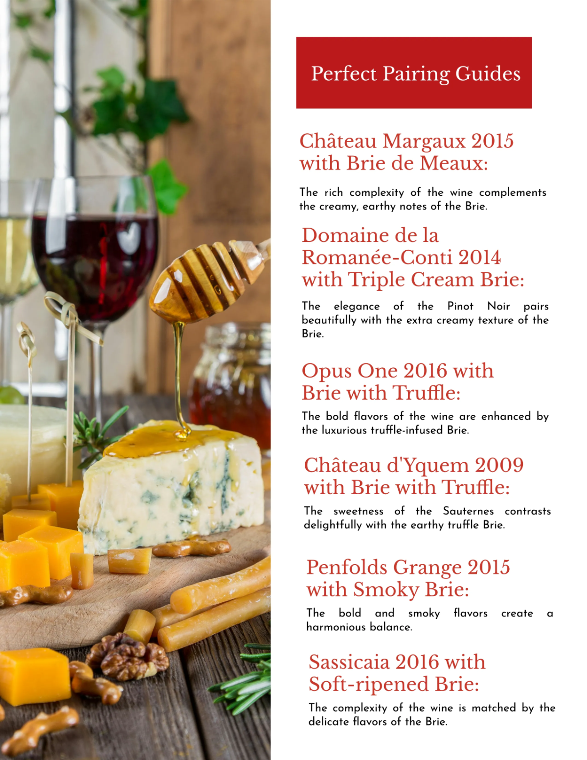 Free Wine And Brie Catalog Template to Edit Online