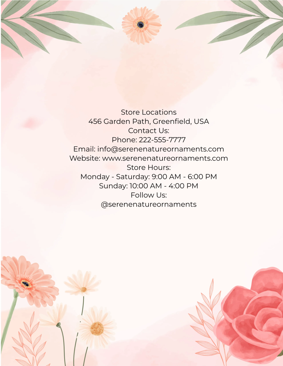 Free Ornamentals Catalog Template to Edit Online