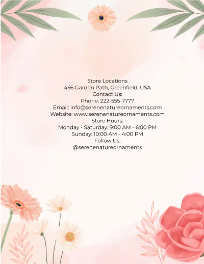 Free Ornamentals Catalog to Edit Online