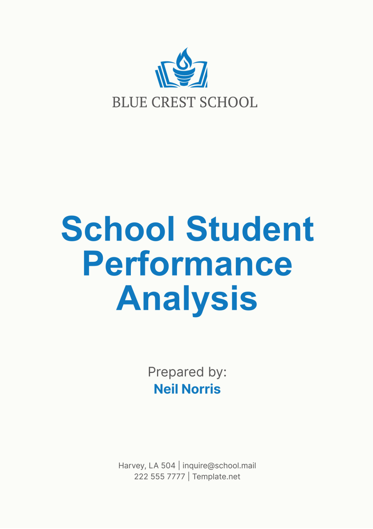 School Student Performance Analysis Template - Edit Online & Download