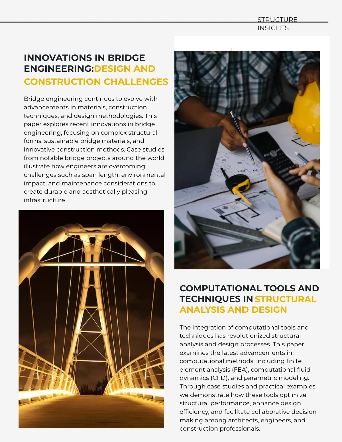 Free Structural Engineering Magazine Template to Edit Online