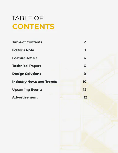 Free Structural Engineering Magazine Template to Edit Online