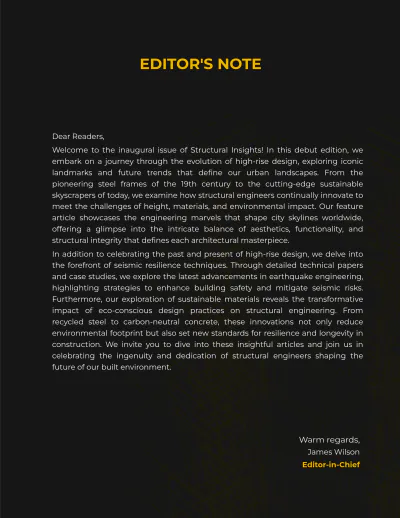 Free Structural Engineering Magazine Template to Edit Online
