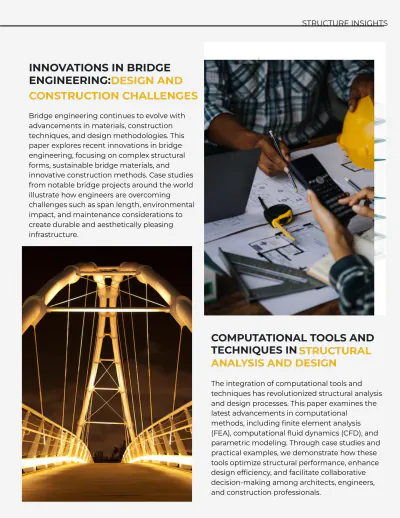 Free Structural Engineering Magazine Template to Edit Online