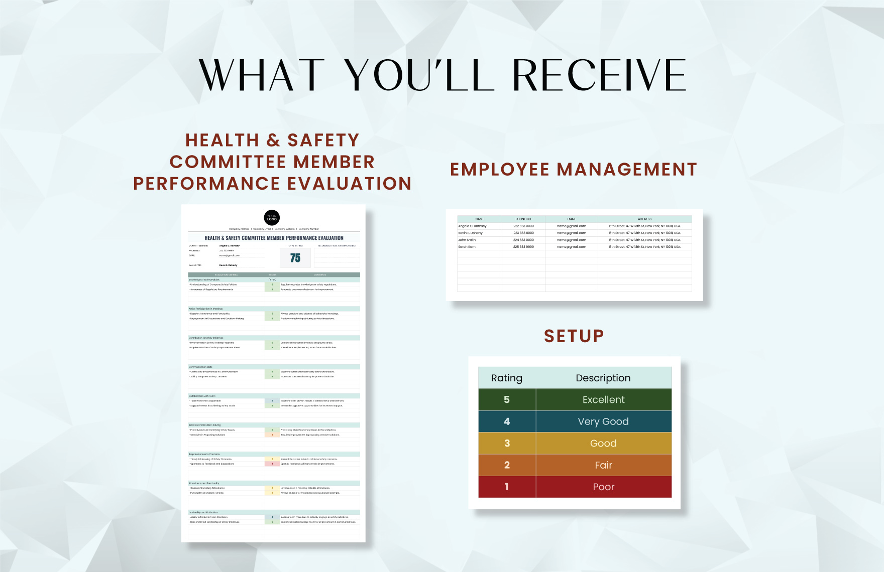 Health & Safety Committee Member Performance Evaluation Template