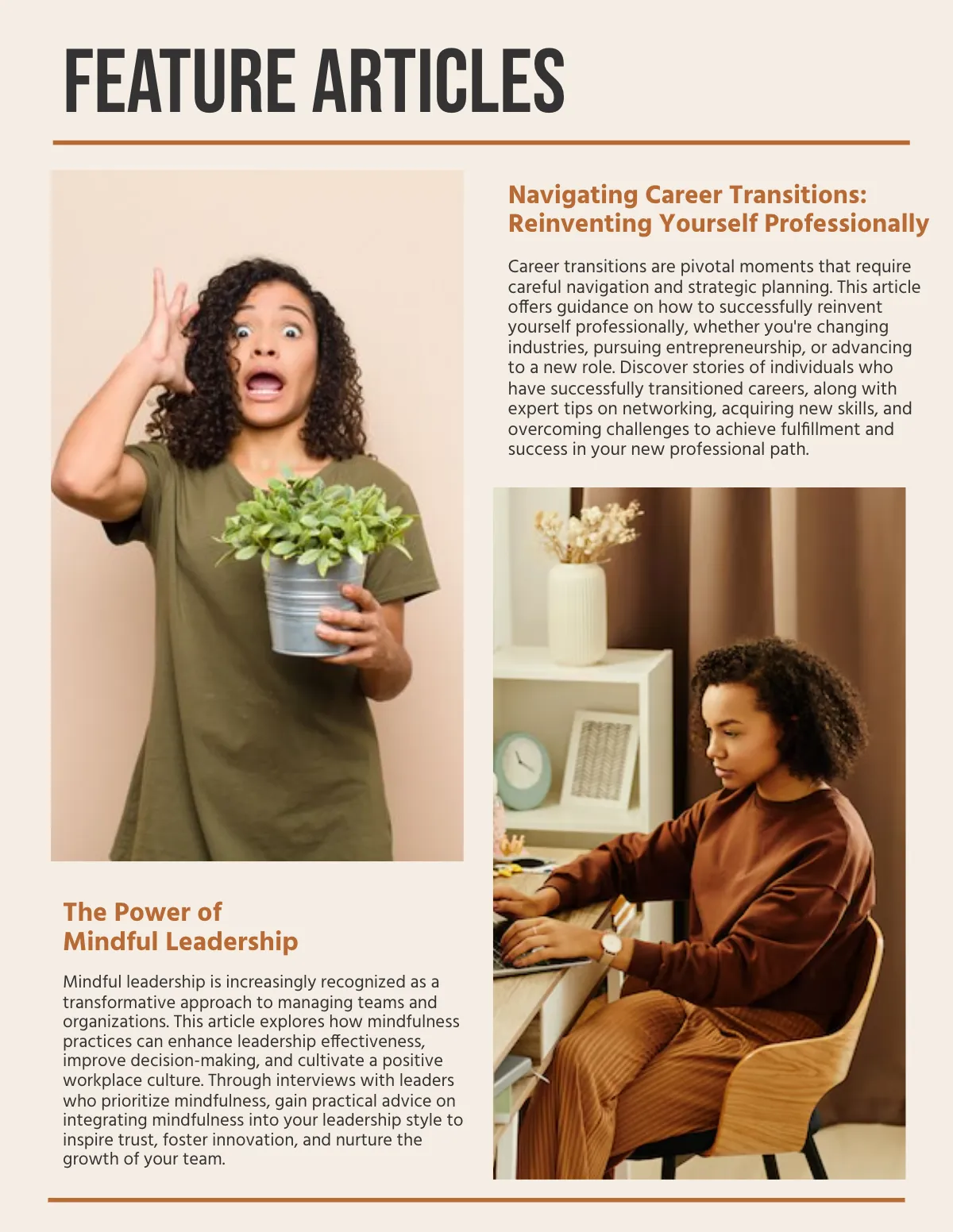 Free Work-Life Magazine Template to Edit Online