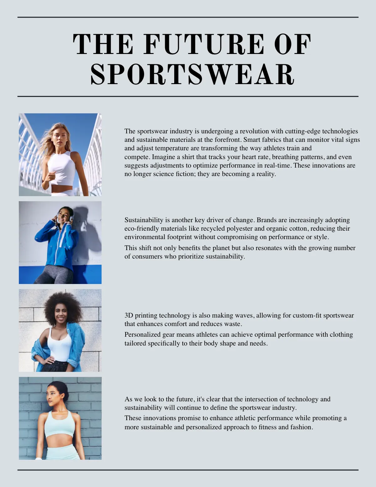 Free Sportswear Magazine Template to Edit Online