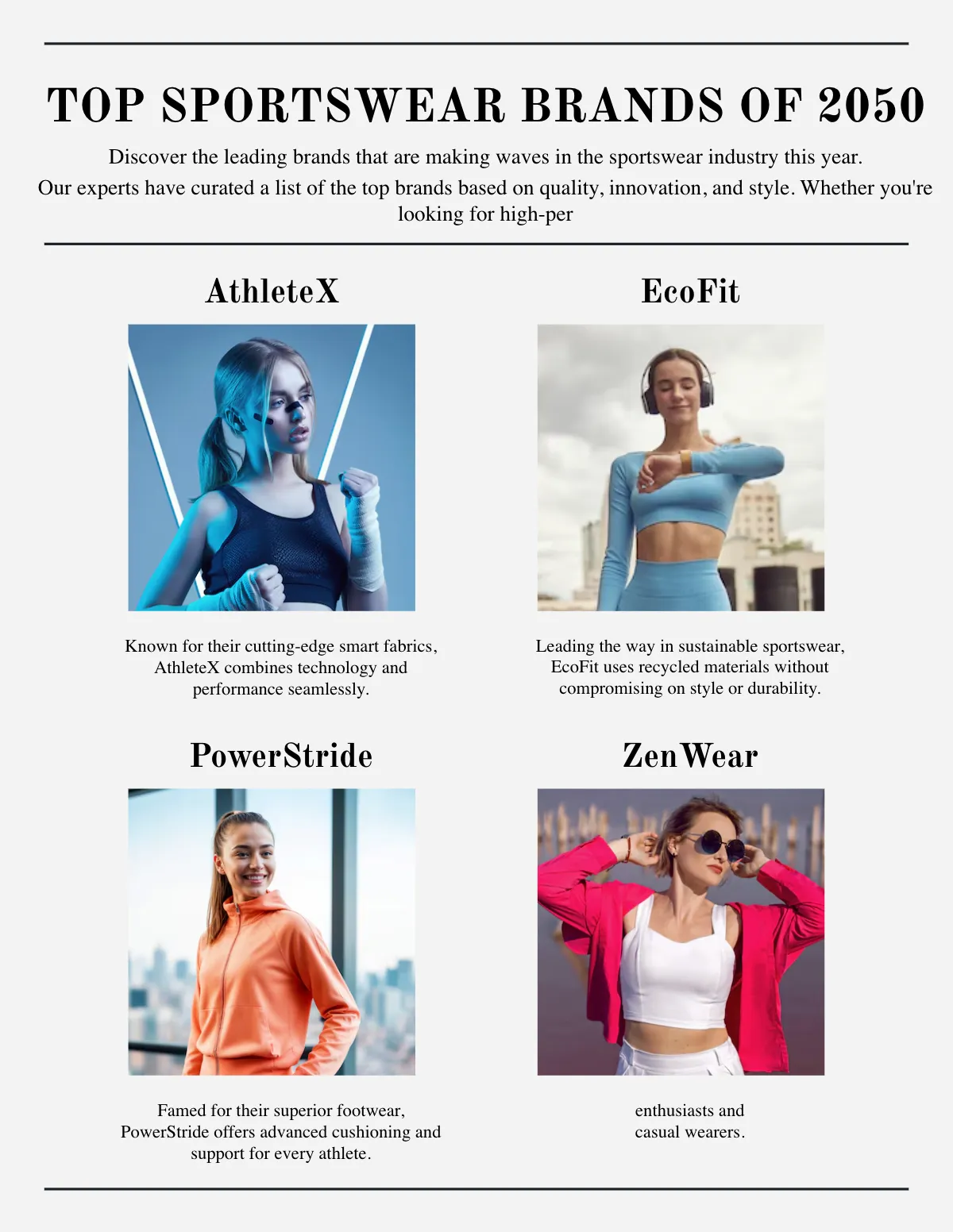 Free Sportswear Magazine Template to Edit Online