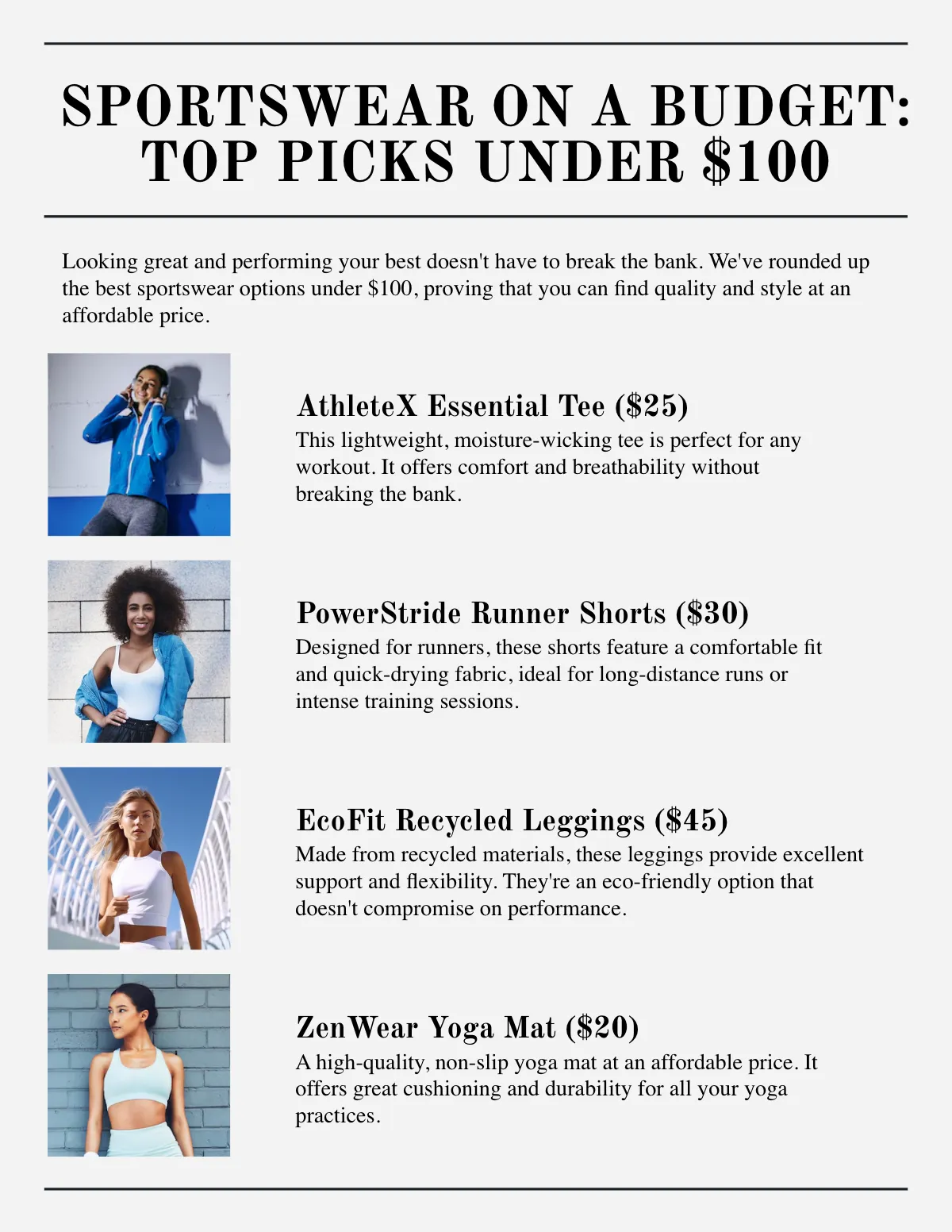 Free Sportswear Magazine Template to Edit Online