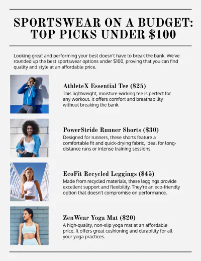 Free Sportswear Magazine to Edit Online