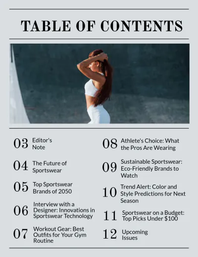 Free Sportswear Magazine to Edit Online