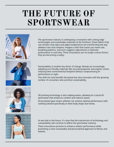 Free Sportswear Magazine to Edit Online