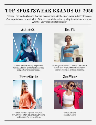 Free Sportswear Magazine to Edit Online