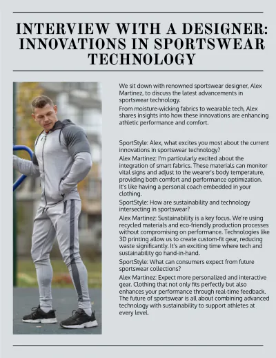 Free Sportswear Magazine to Edit Online