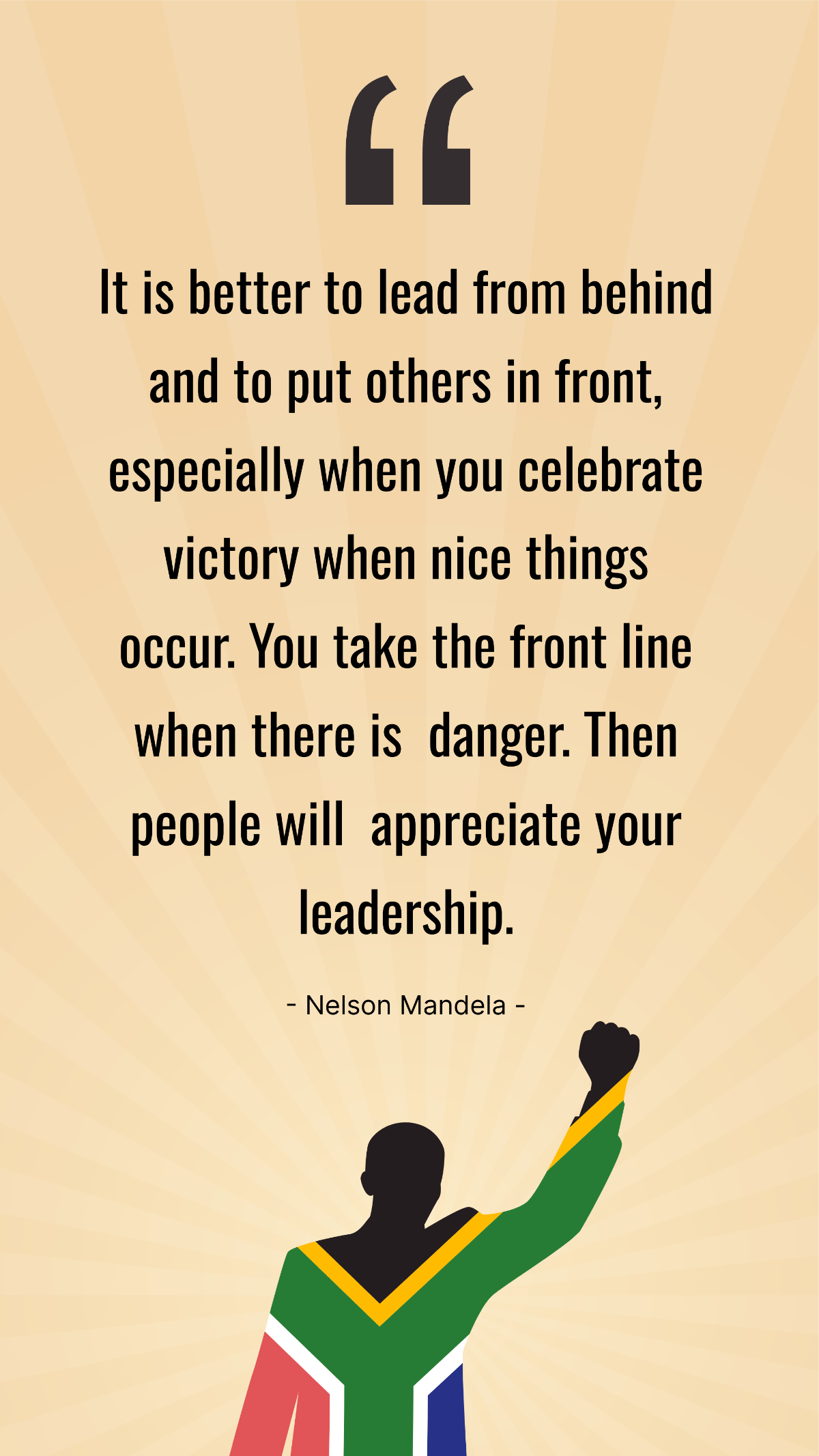 Nelson Mandela Quote on Leadership