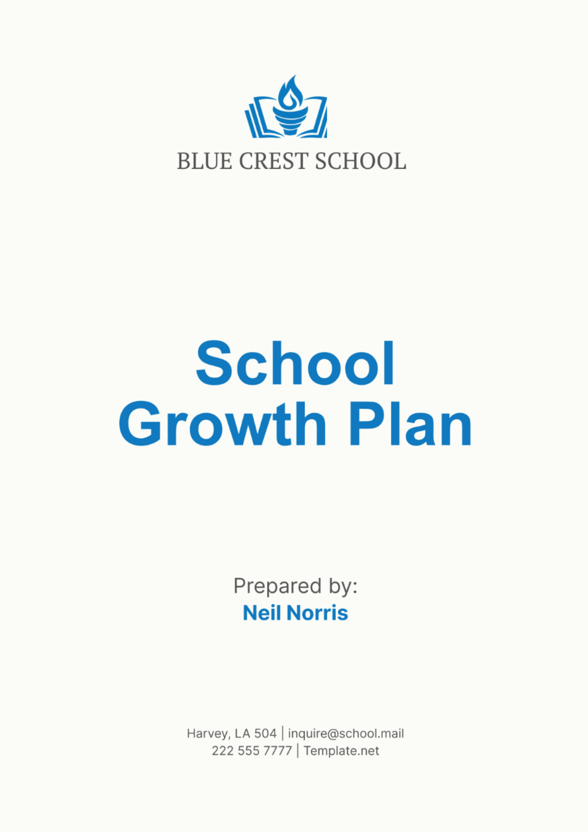 School Growth Plan Template - Edit Online & Download