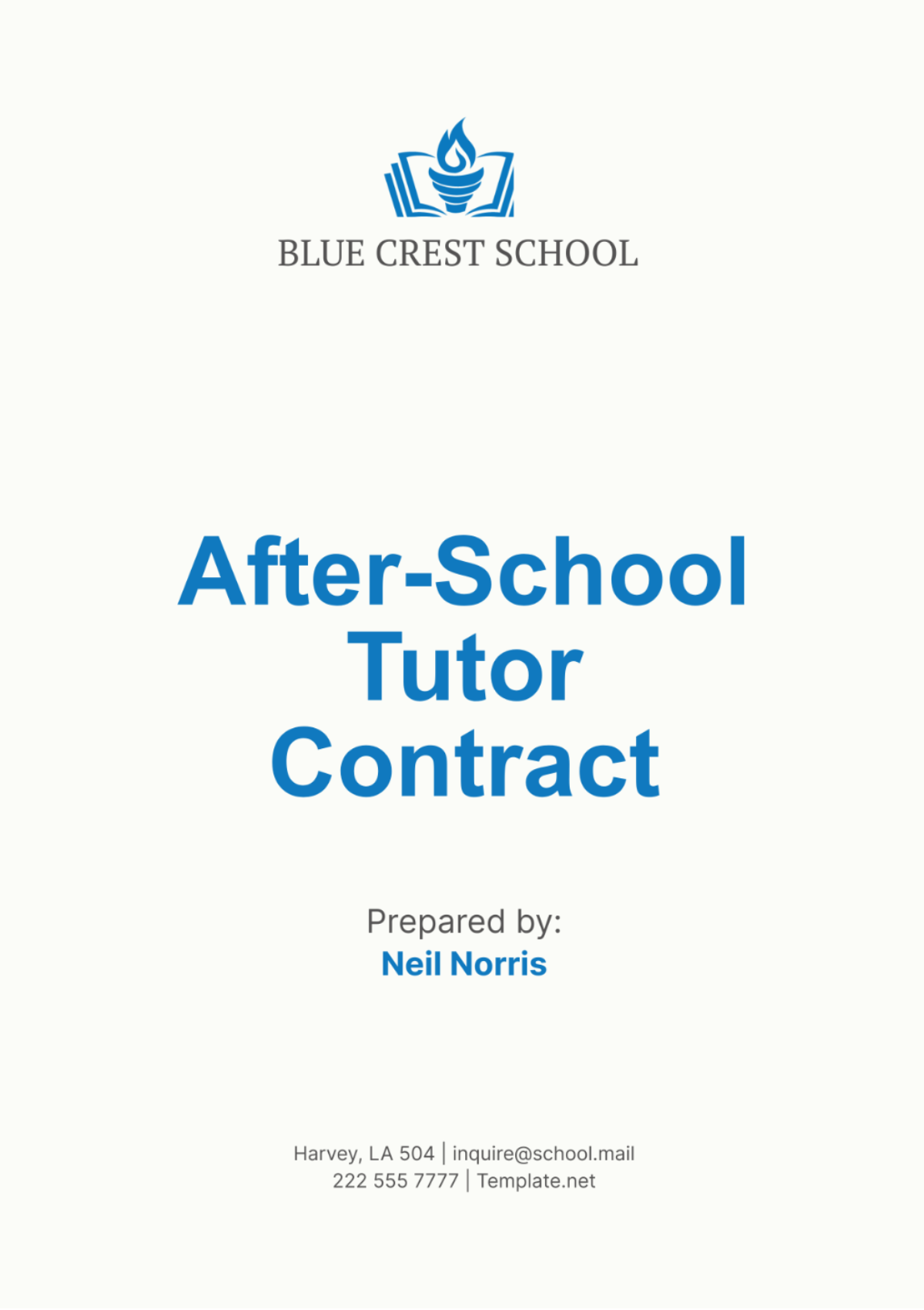 After-School Tutor Contract Template - Edit Online & Download