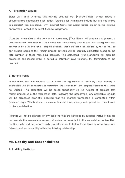 Free After-School Tutor Contract Template to Edit Online