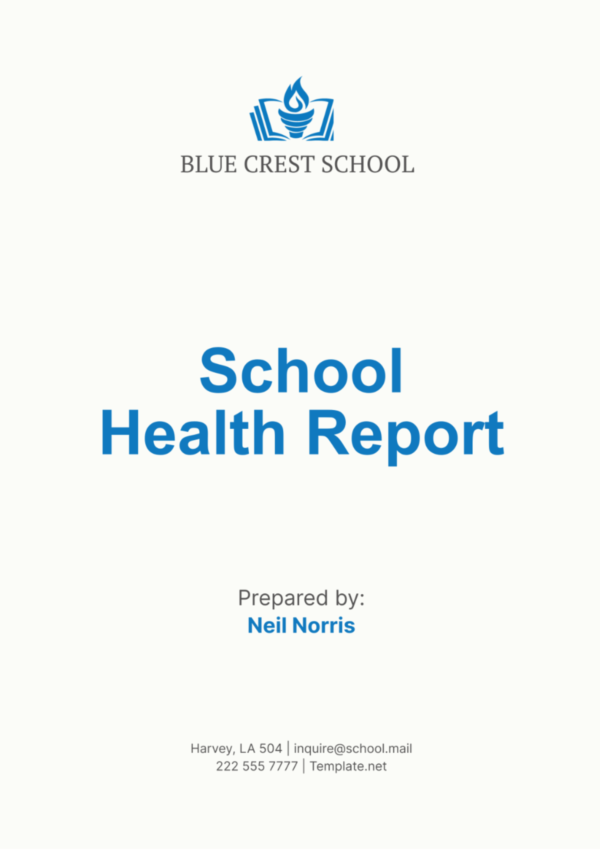 School Health Report Template