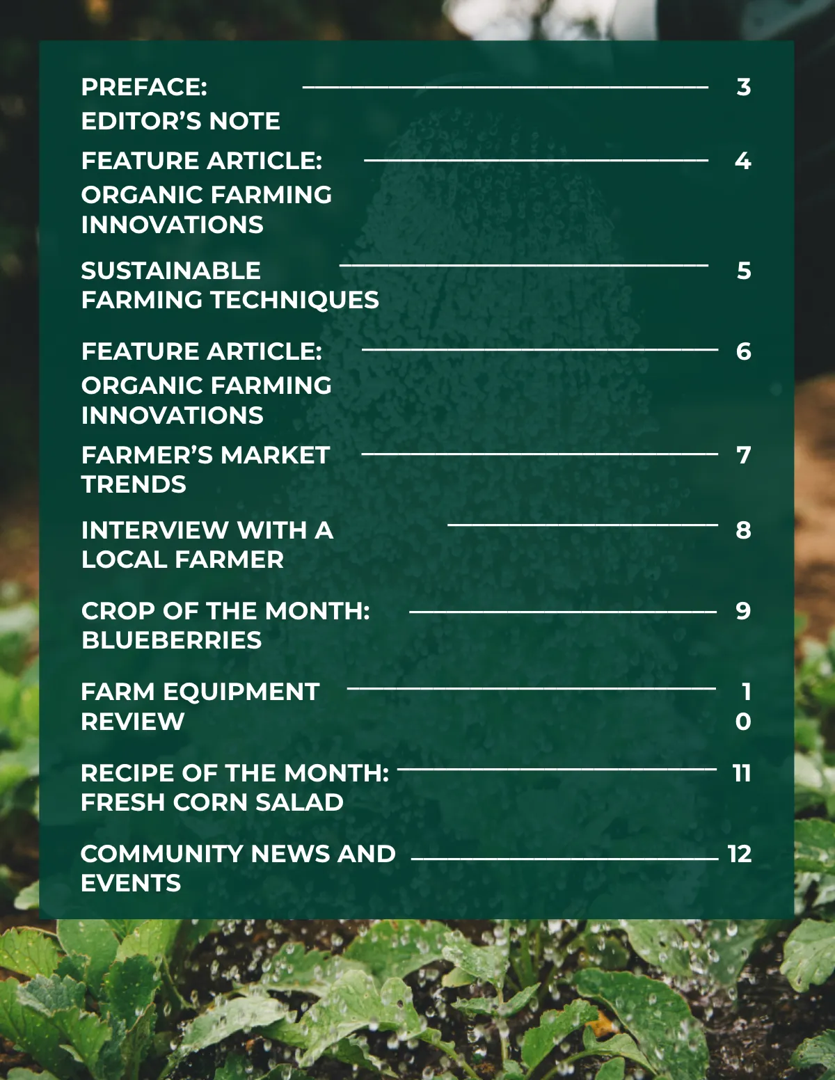Free Farm Magazine Template to Edit Online