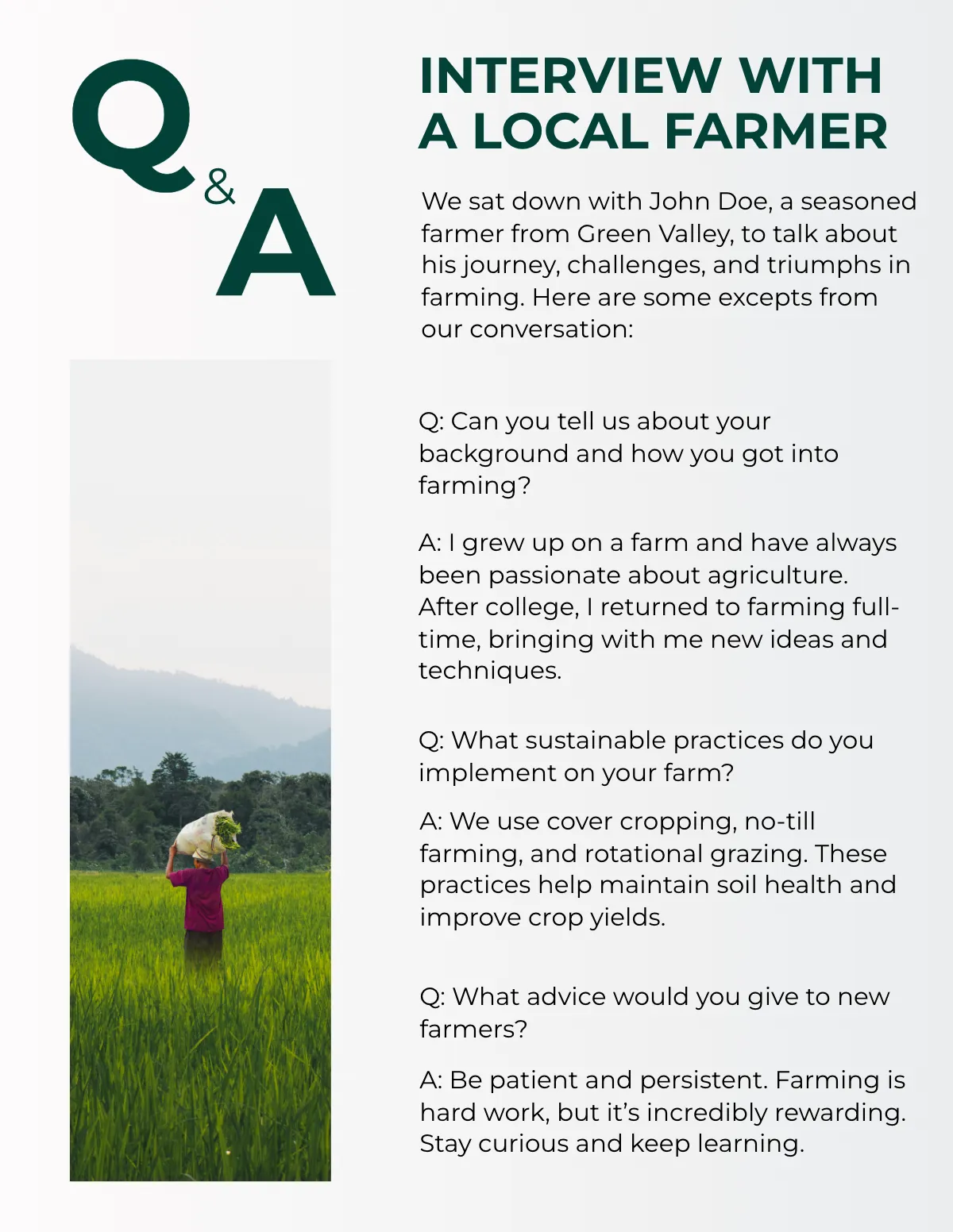 Free Farm Magazine Template to Edit Online