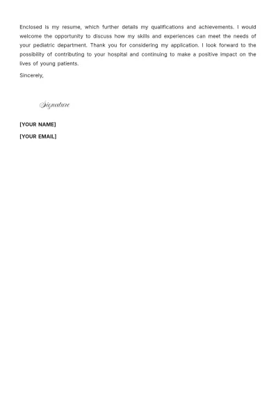 Free Doctor Resume Cover Letter to Edit Online