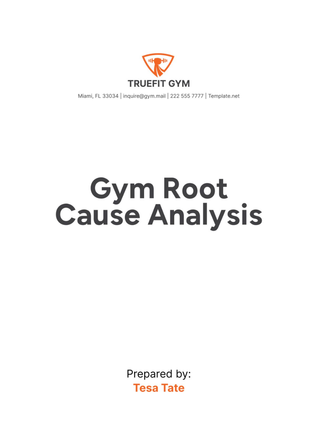 Gym Root Cause Analysis Template - Edit Online & Download