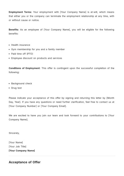 Free Gym Employment Letter Template to Edit Online