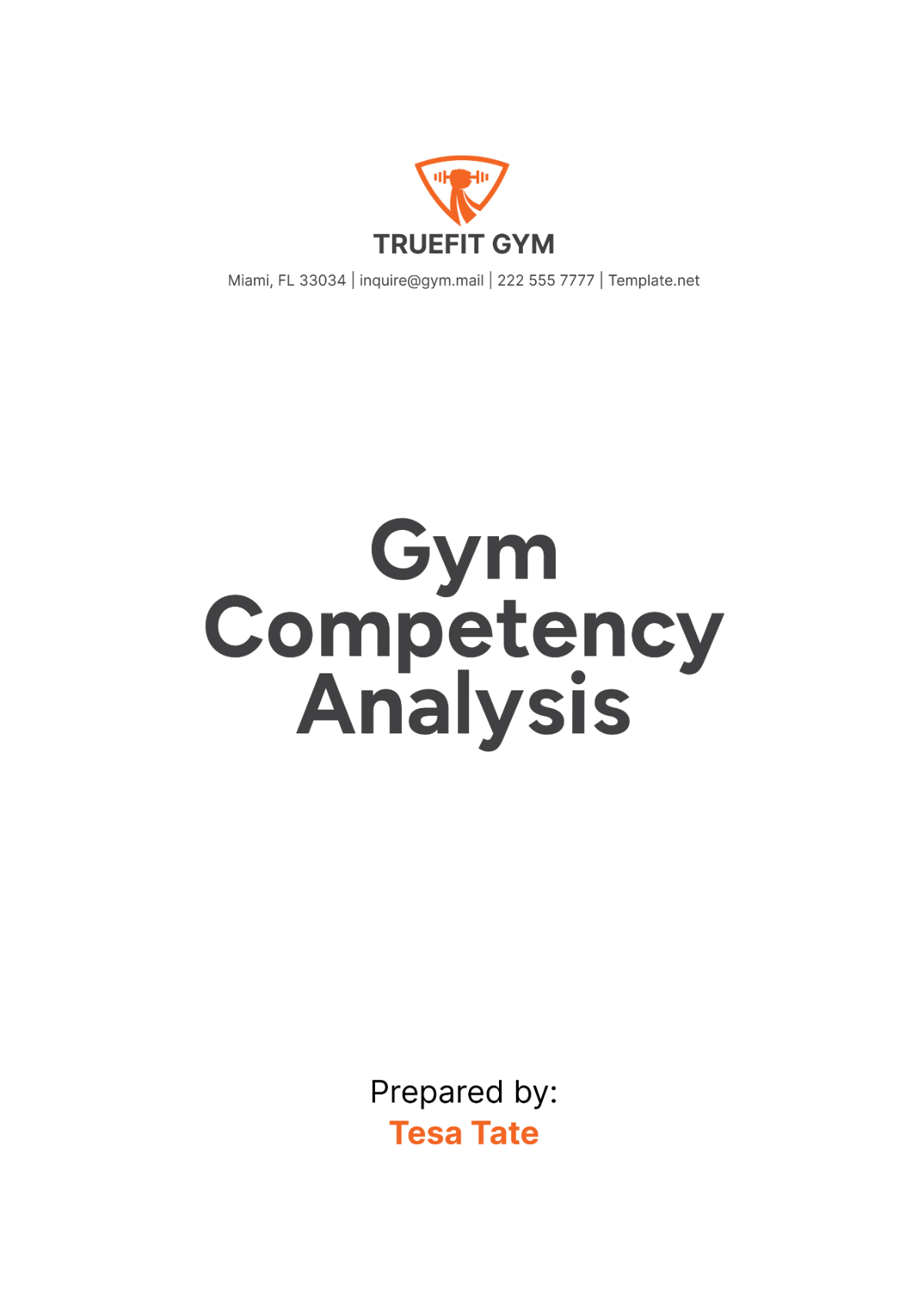 Gym Competency Analysis Template - Edit Online & Download