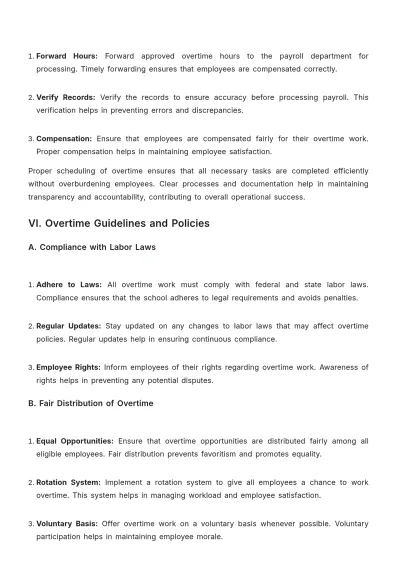 Free Gym Overtime Procedure Template to Edit Online