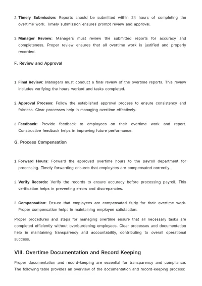 Free Gym Overtime Procedure Template to Edit Online