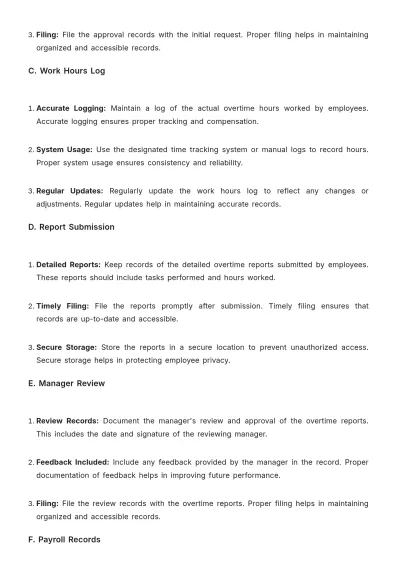 Free Gym Overtime Procedure Template to Edit Online